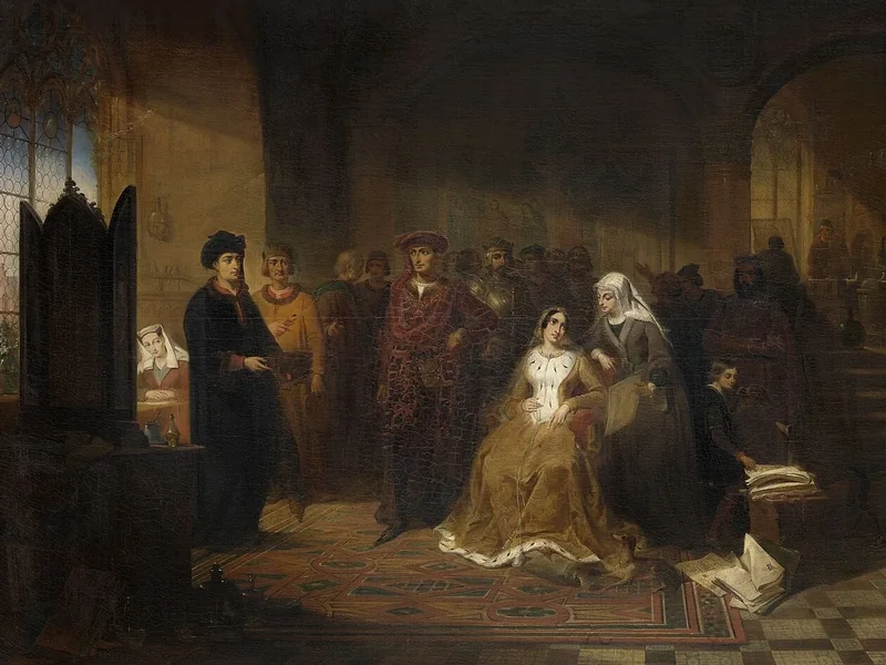1813-Eduard Wallays - Filippo il Buono visita lo studio di Jan van Eyck